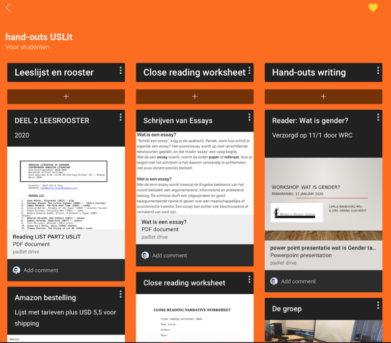 PADLET digitaal prikbord